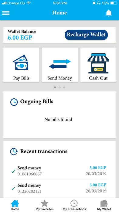 SCB E-Wallet Screenshot