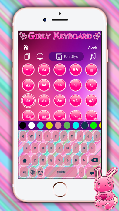 Cute Girly Keyboard Themes Screenshot