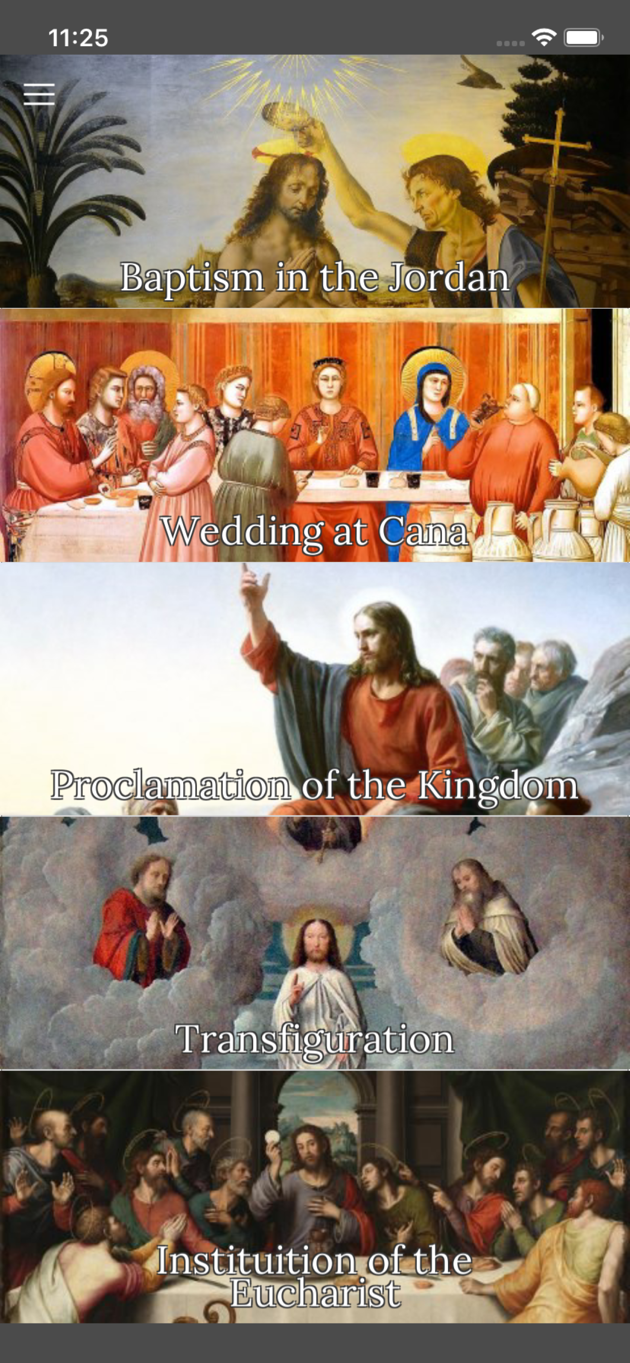 Contemplatio: Rosary on images