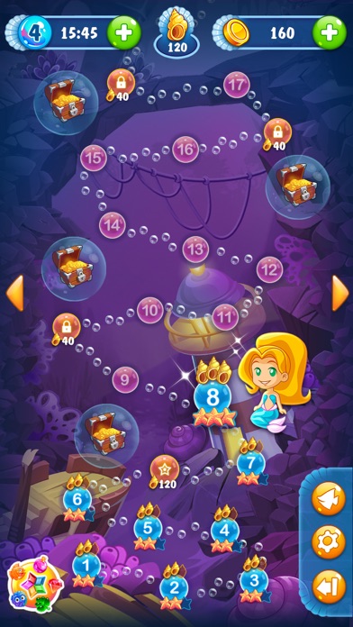 Mermaid match 3. Solve puzzle! Screenshot