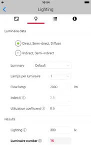 calculation of lighting iphone screenshot 1