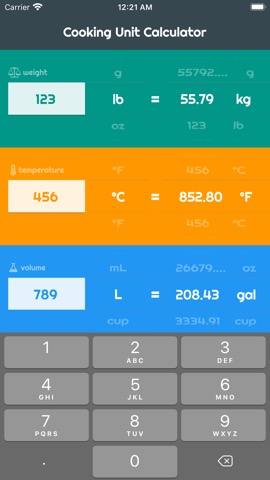 Cooking Unit Calculator Liteのおすすめ画像2