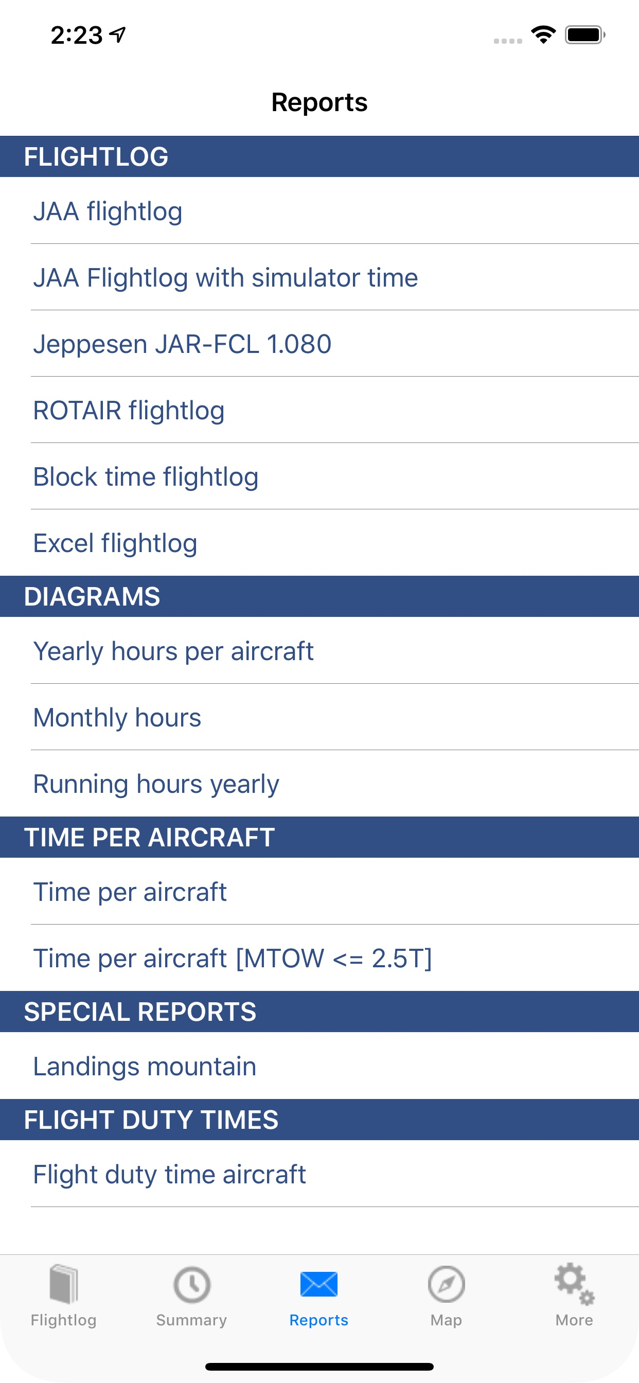 ROTAIR FlightLog