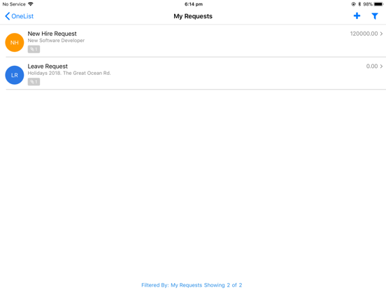 OneList iPad screenshot 4 - Business app