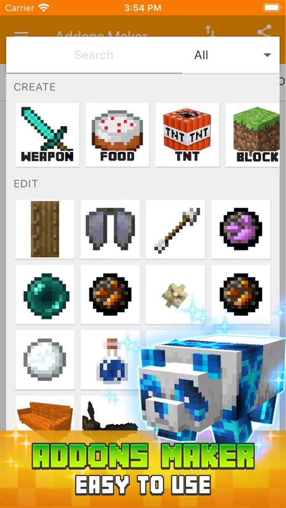 Addons maker for minecraft pe как пользоваться