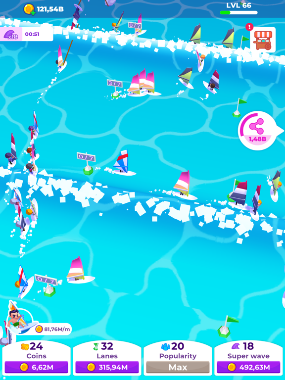Screenshot #6 pour Idle Surfing