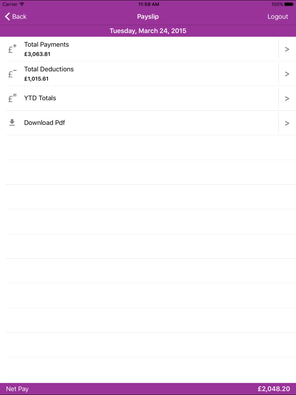 Screenshot #6 pour EPayslip Secure