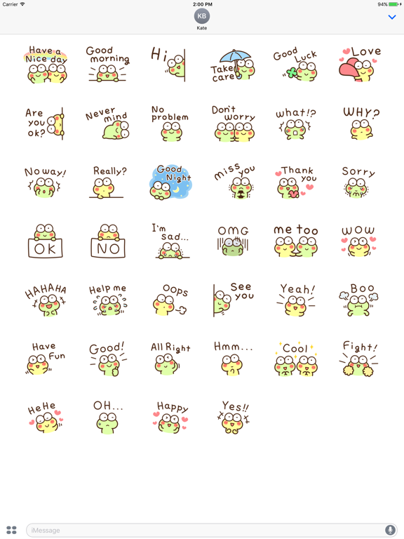 Screenshot #5 pour Chat With Cute Frog Sticker