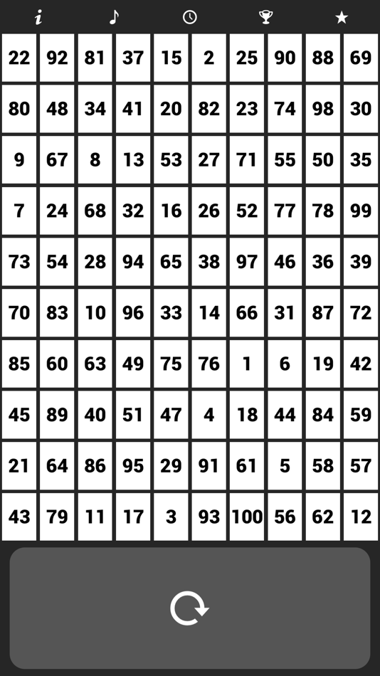 #3. 1 to 100 Numbers Challenge (iOS) By: Peter Li