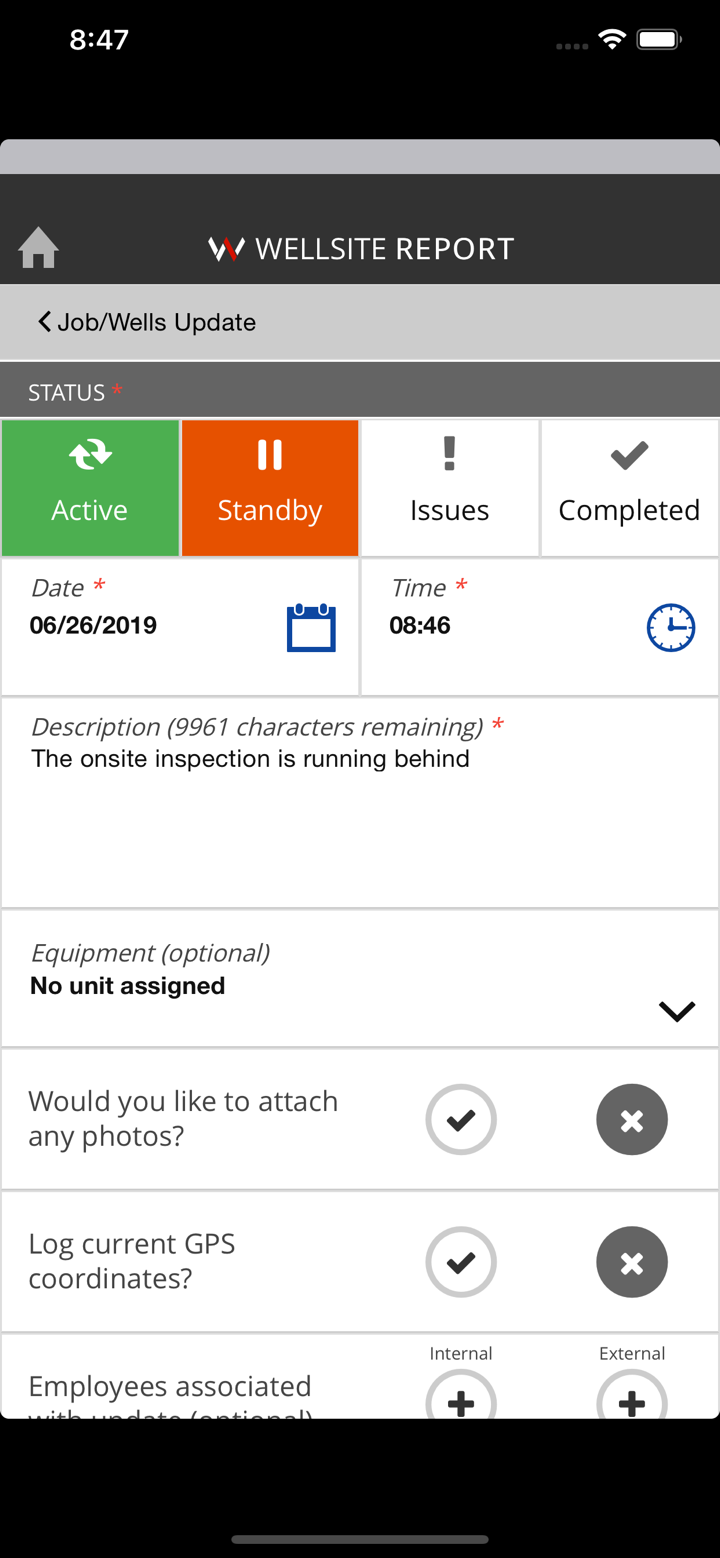Wellsite Report screenshot 9