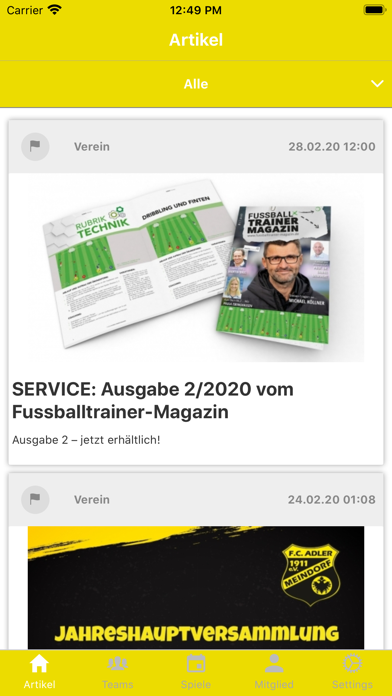 Screenshot #1 pour FC Adler Meindorf