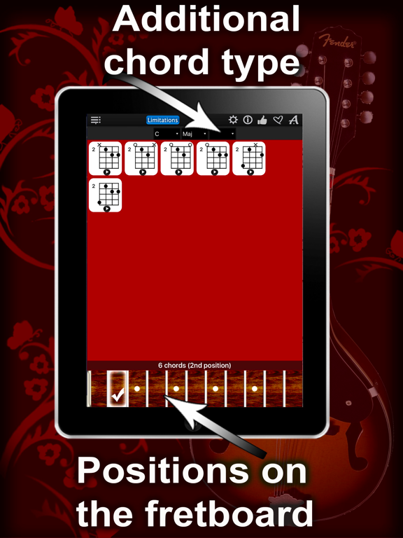 Mandolin Chords Compass Lite iPad screenshot 4 - Music app