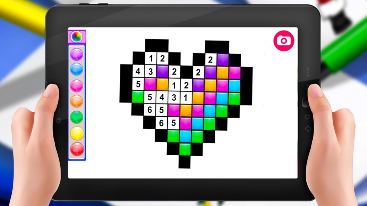 Number Coloring Pixel Art Page