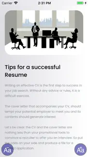 tips for a successful resume iphone screenshot 1