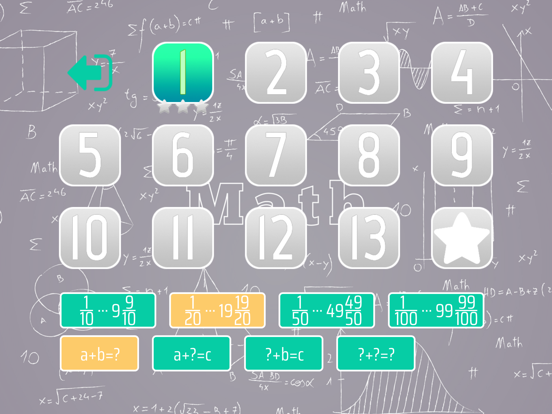 Adding Fractions iPad screenshot