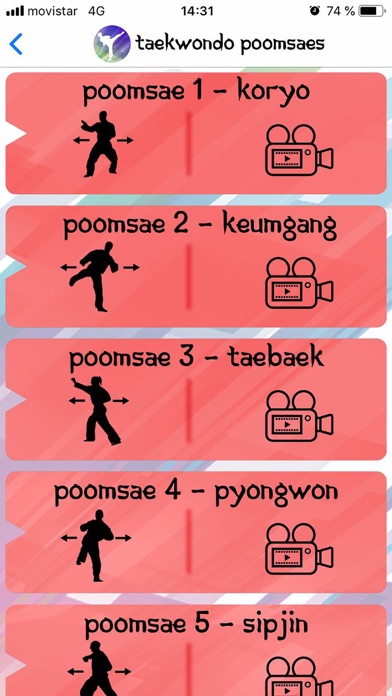 Taekwondo Poomsaes (Pumses) screenshot 3