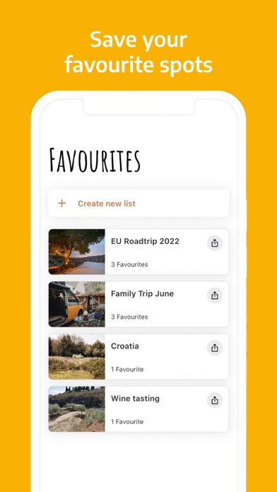 roadsurfer spots Campsites Screenshot
