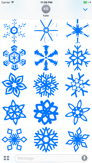 Screenshot #2 pour Amazing Snowflakes Stickers