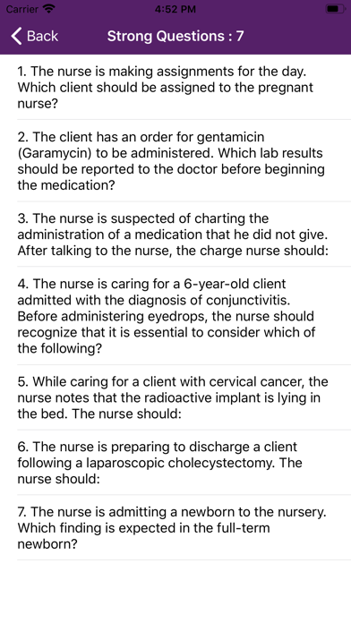 NCLEX PN Practice Tests iPhone screenshot 10 - Education app