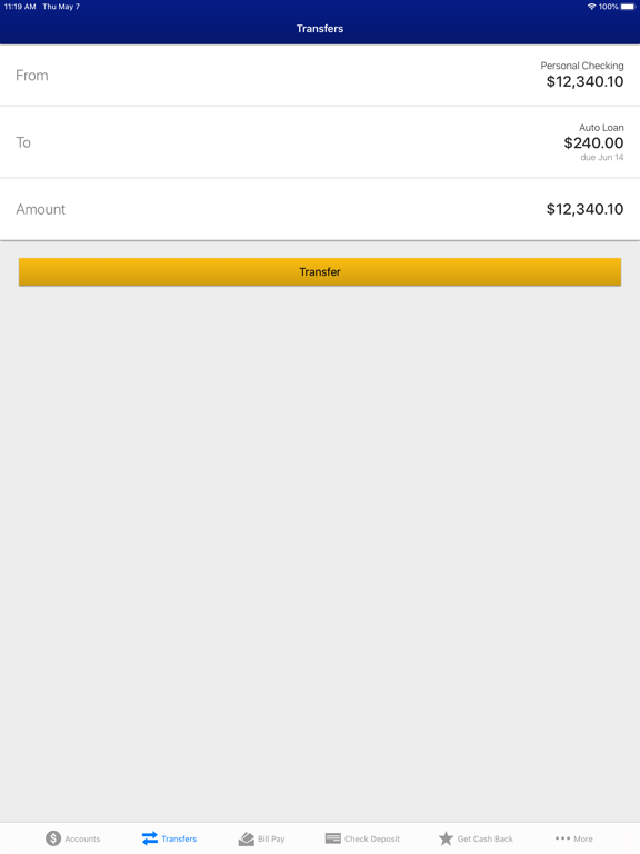 Putnam County Bank iPad screenshot 4 - Finance app