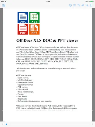 Capture 1 OffiDocs editor de XLS DOC PPT iphone