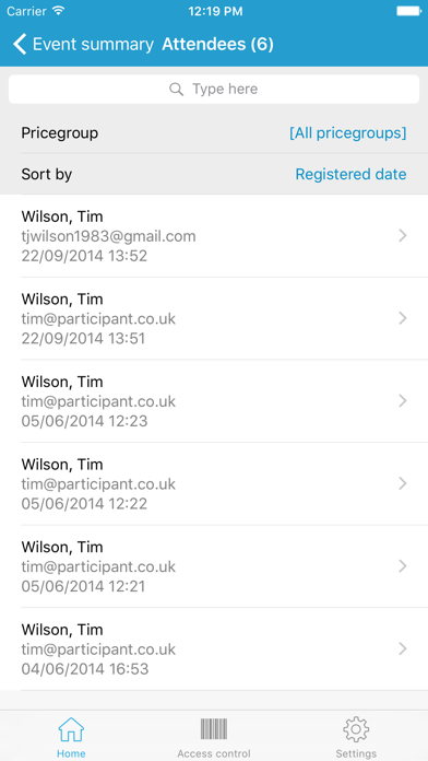 Participant Screenshot