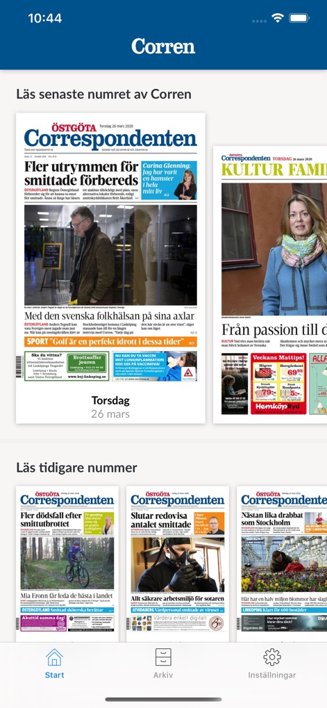 E-tidning Corren - Magazines & Newspapers App | MWM