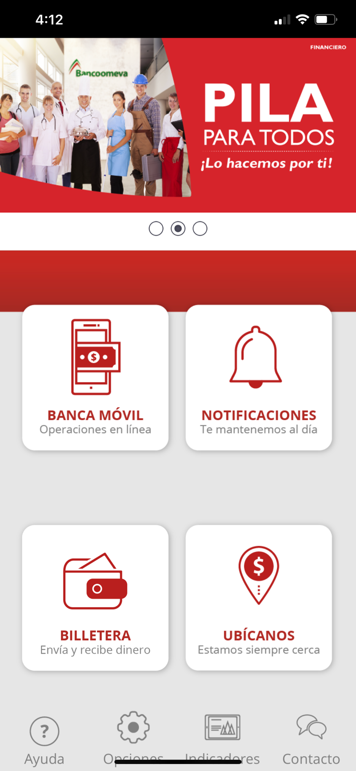 Bancoomeva Móvil screenshot 2
