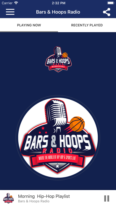 Bars & Hoops Radio iPhone screenshot 1 - Music app