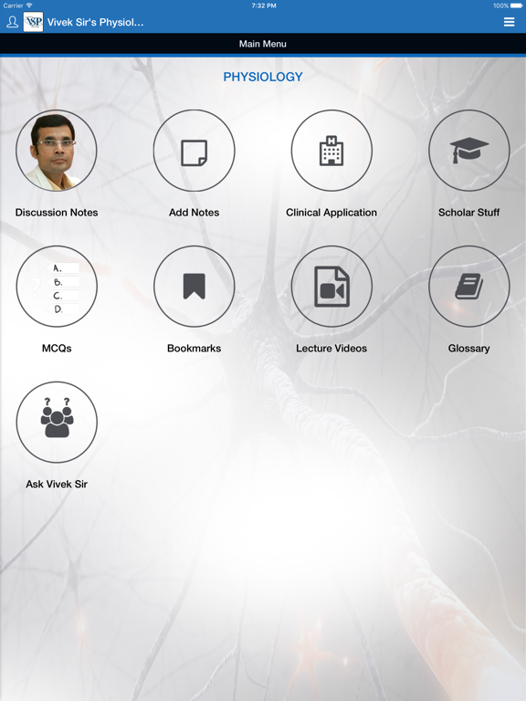Physiology GURU iPad screenshot 1 - Medical app