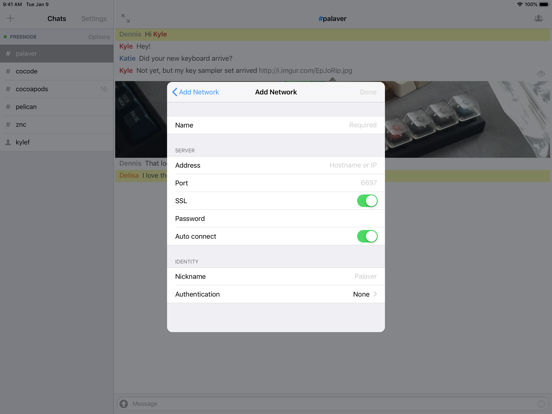 Screenshot #5 pour Palaver IRC