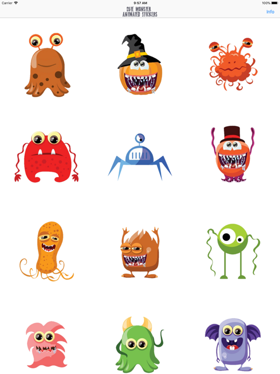 Screenshot #4 pour Monster Autocollants Animés