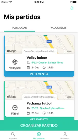 Captura de pantalla de Match & Play en iPhone 5