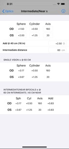 Optics Clinical Calculator screenshot #4 for iPhone