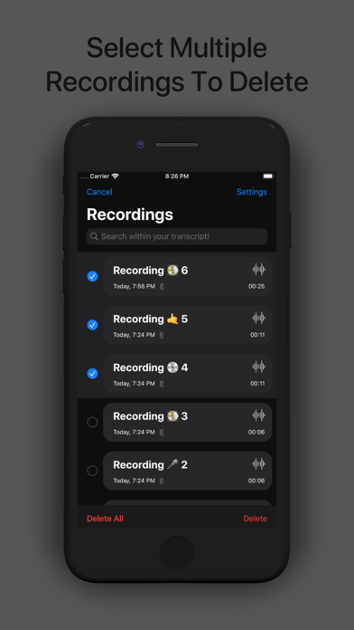 Record Me (With Transcription) screenshot