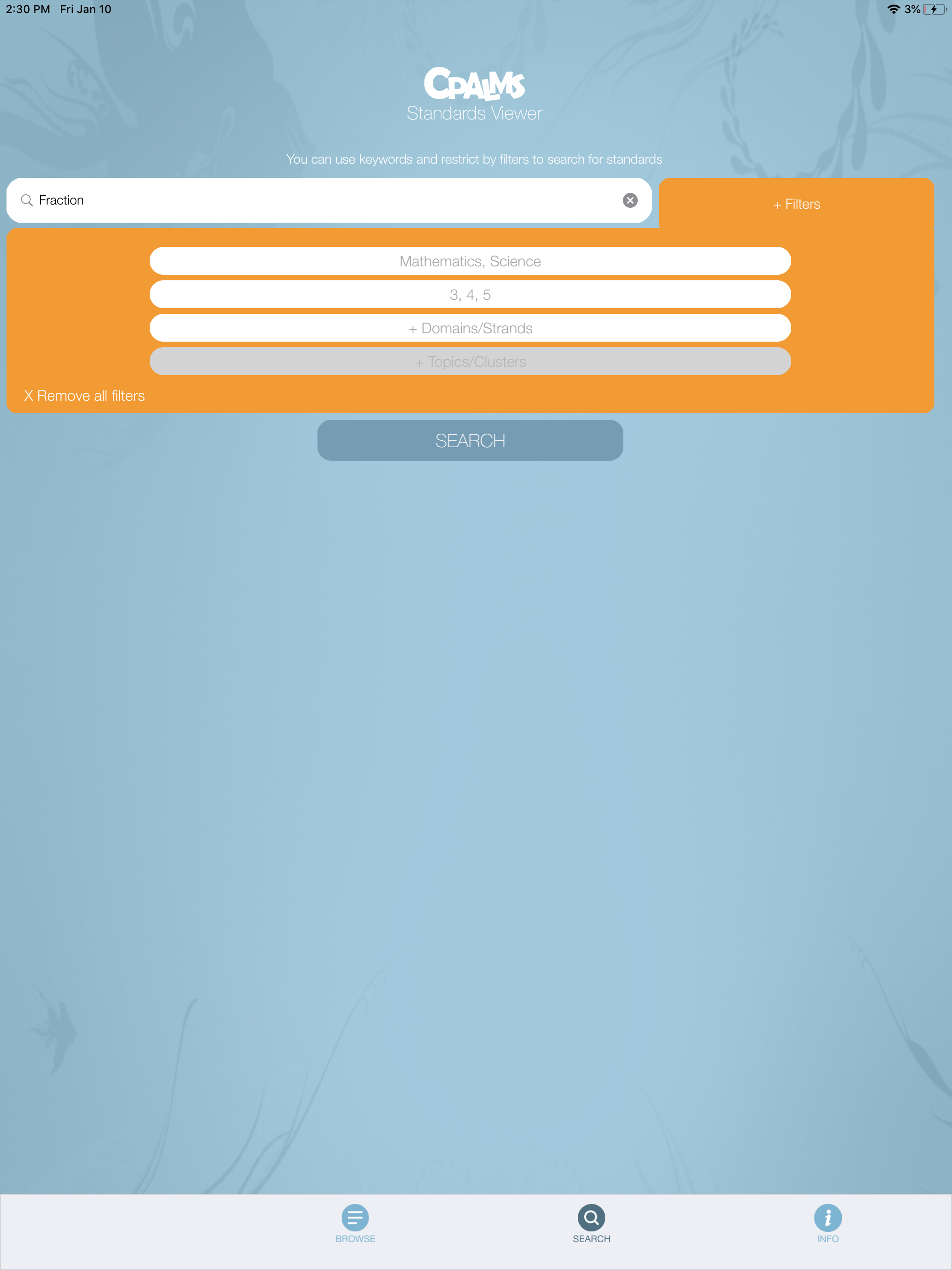 CPALMS Standards Viewer