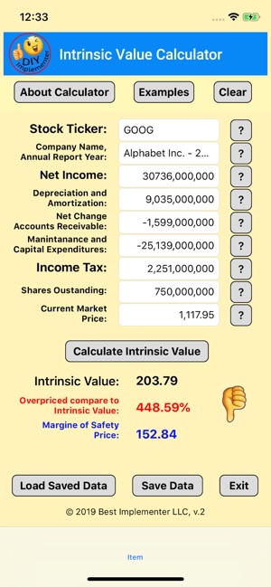 Intrinsic Value Calculator DIY(圖8)-速報App