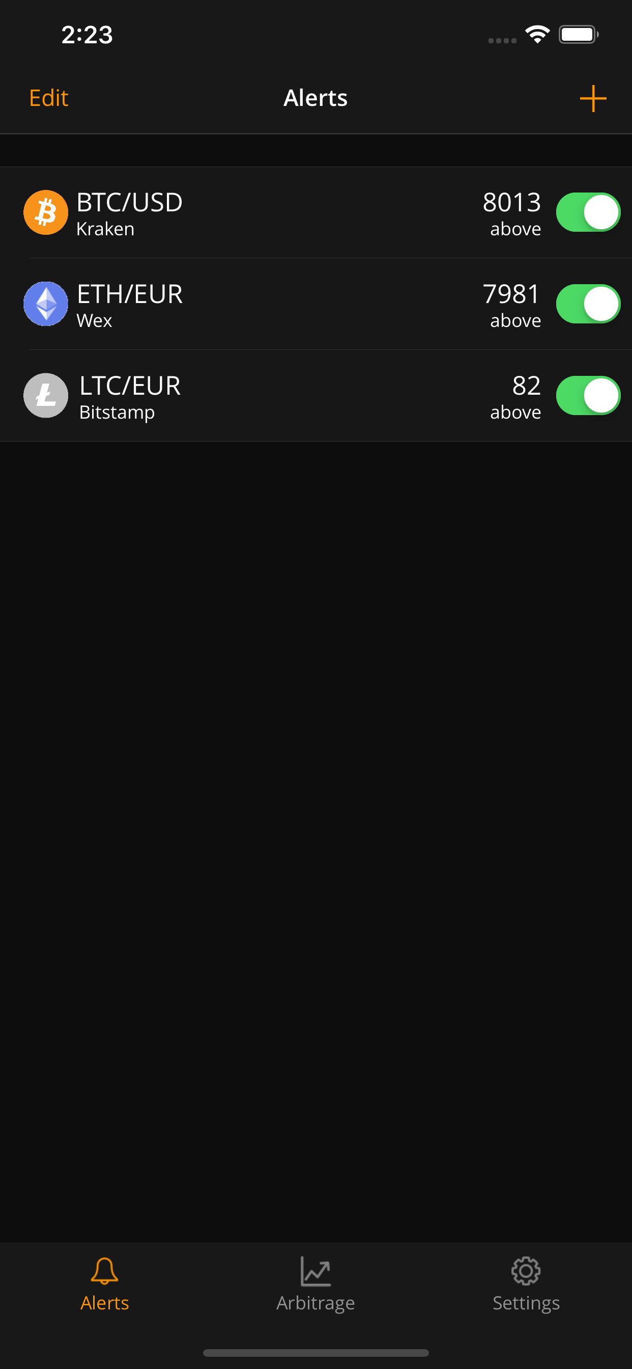 Crypto Signal, Arbitrage-Stats screenshot 4