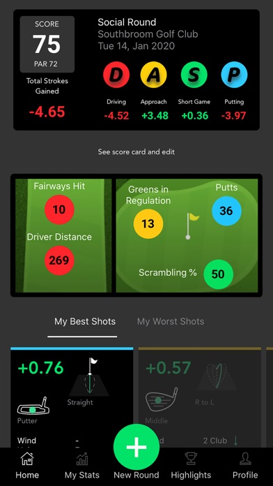 Golf Stats Coach Screenshot