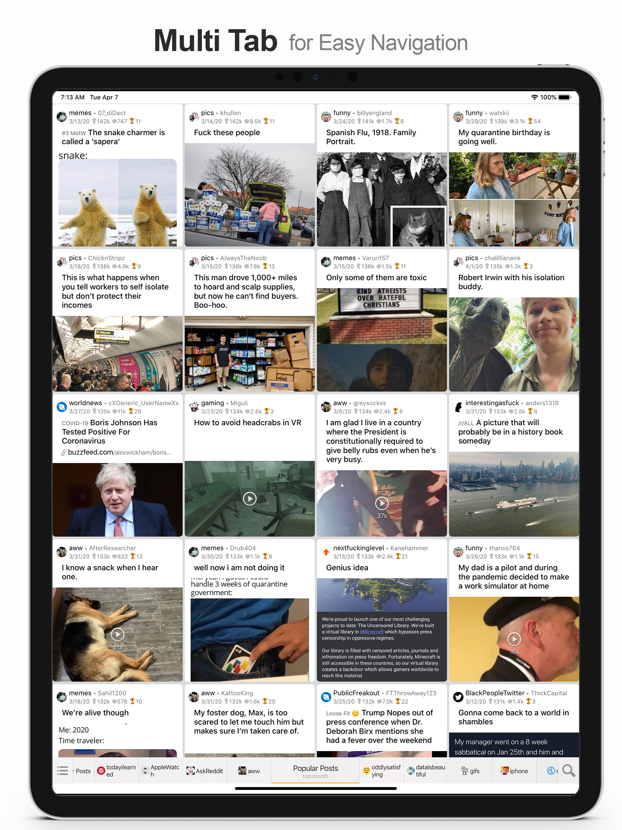 MultiTab for Reddit