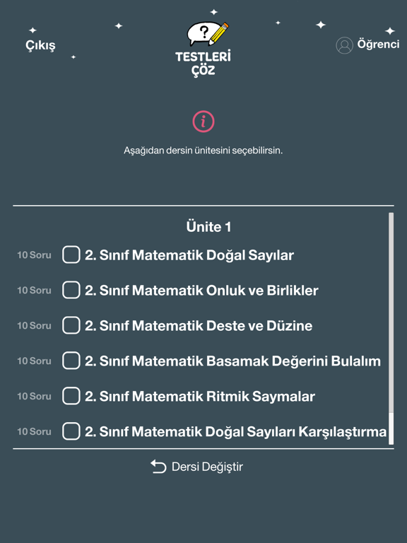 Testleri Çöz iPad screenshot