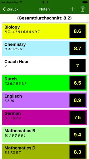 Screenshot von HausAufgaben & Stundenplan App auf dem iPhone 5