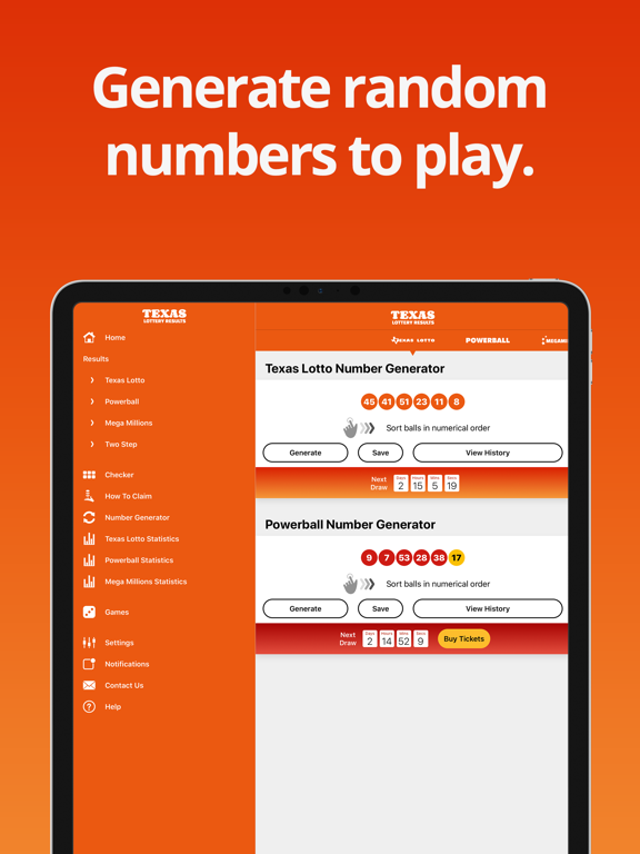 Texas Lotto Results iPad screenshot 4 - Entertainment app