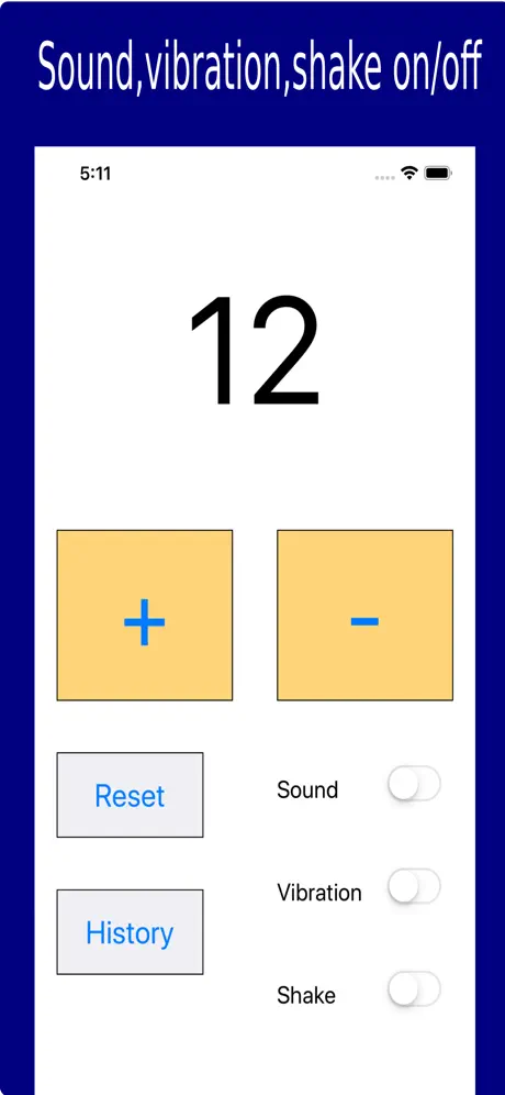 Shake tally counter