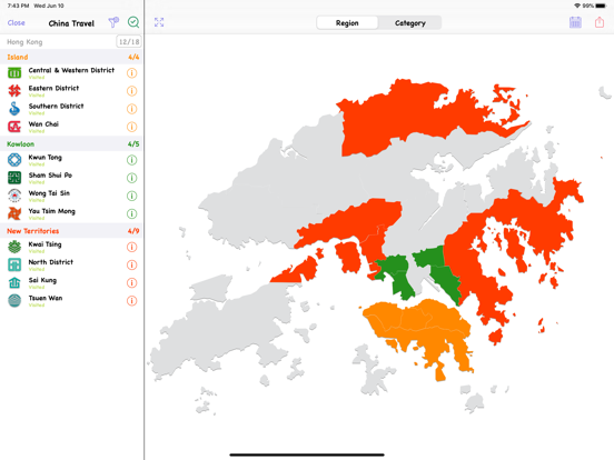 China Travel Map: I Have Been iPad screenshot 8 - Travel app