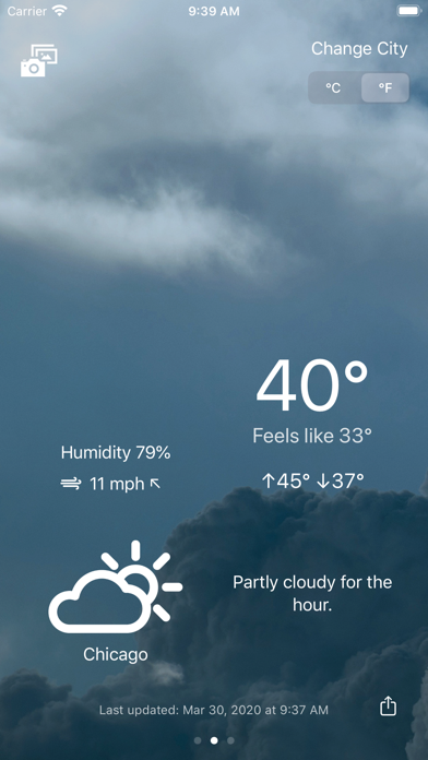 InstantWeather App Screenshot