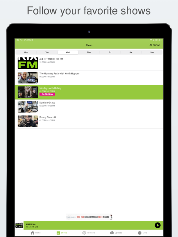 KIX FM 106 iPad screenshot