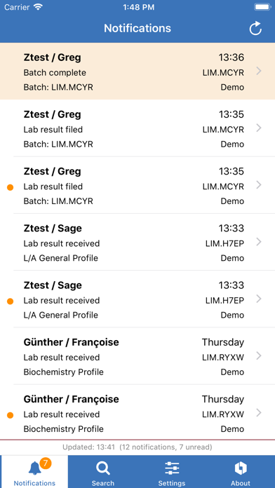 Screenshot 1 of Lab Link App