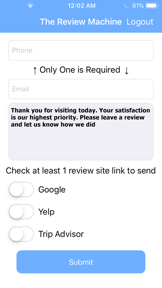 The Review Machine screenshot