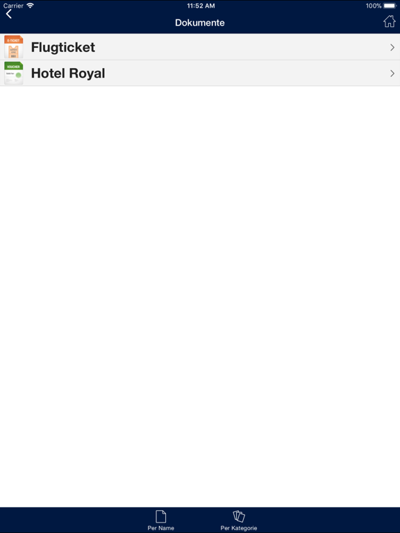 My Kuoni iPad screenshot